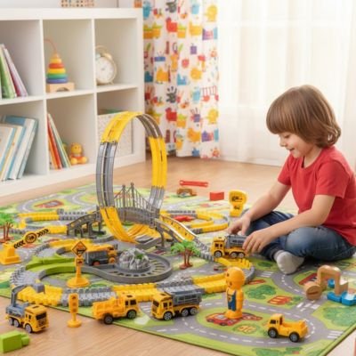 Circuit-voiture-enfant-amusant