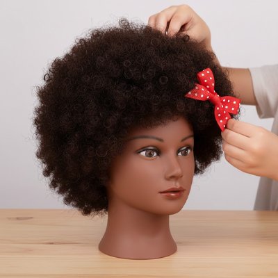 Tete a coiffer afro chebeux crepu