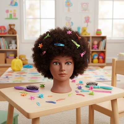 Tete a coiffer afro enfant